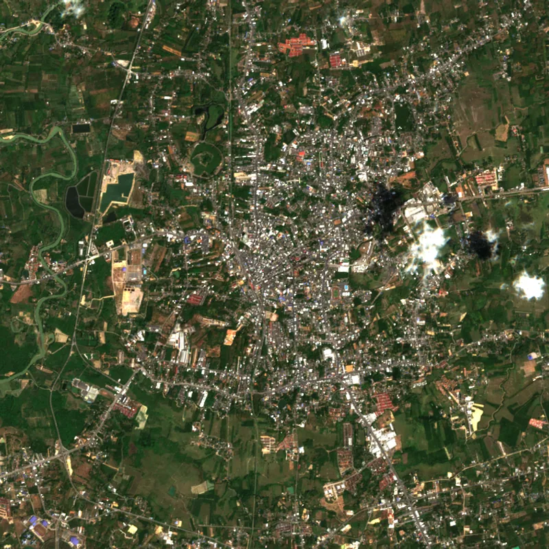 ภาพสีจริง Sentinel-2 ของตรัง Feb 11, 2019