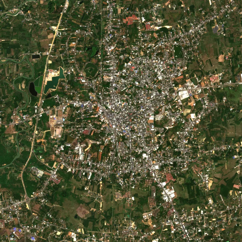 ภาพสีจริง Sentinel-2 ของตรัง Feb 15, 2021