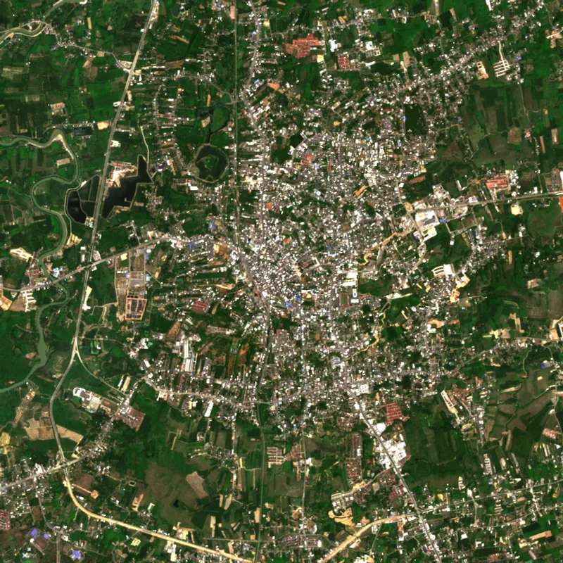 ภาพสีจริง Sentinel-2 ของตรัง Mar 16, 2025