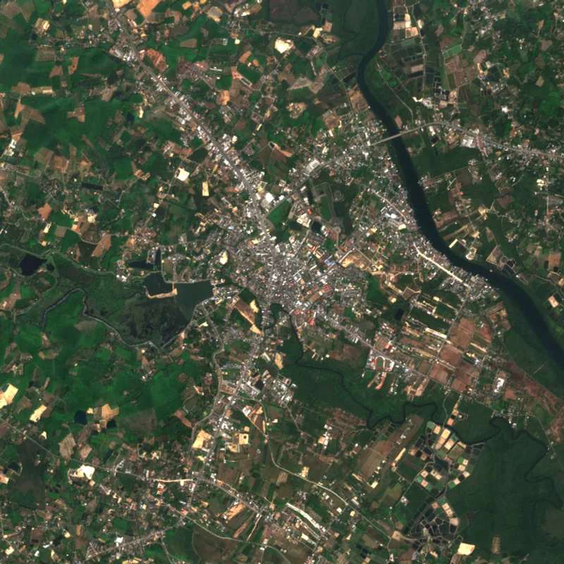 ภาพสีจริง Sentinel-2 ของตราด Feb 12, 2024