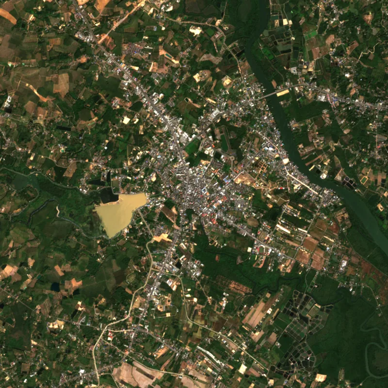 ภาพสีจริง Sentinel-2 ของตราด Jan 2, 2025