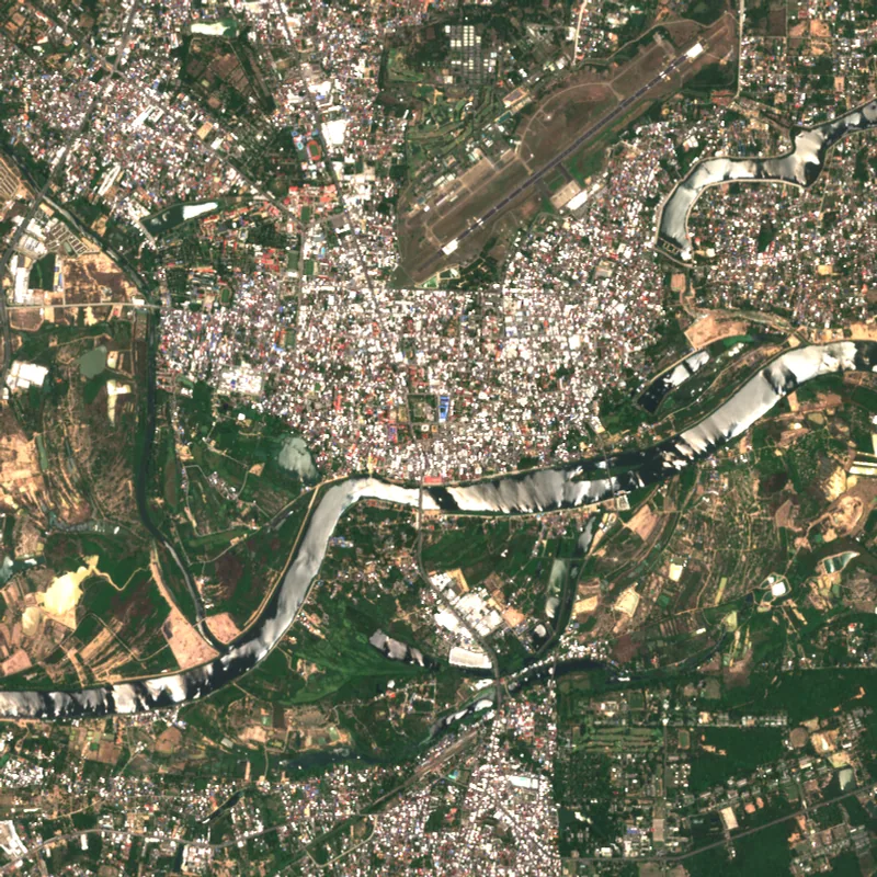 ภาพสีจริง Sentinel-2 ของอุบลราชธานี Apr 29, 2019
