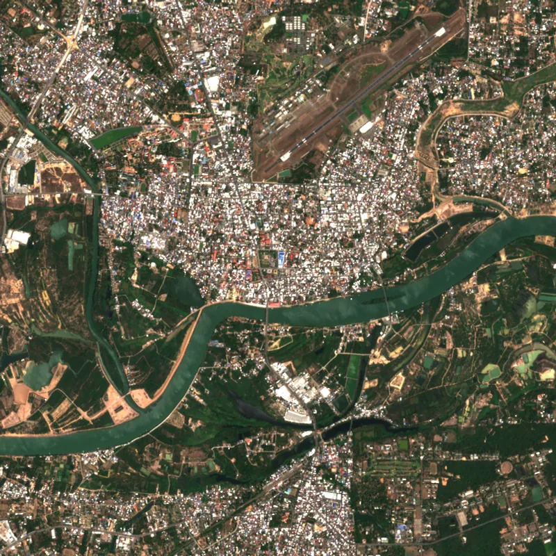ภาพสีจริง Sentinel-2 ของอุบลราชธานี Mar 4, 2022