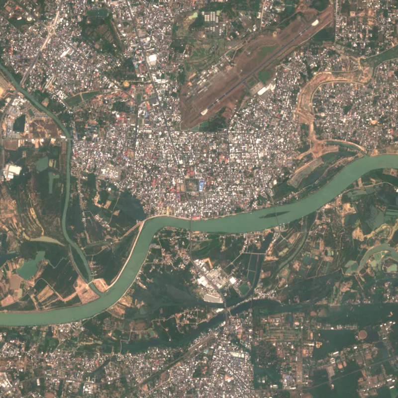 ภาพสีจริง Sentinel-2 ของอุบลราชธานี Mar 9, 2023