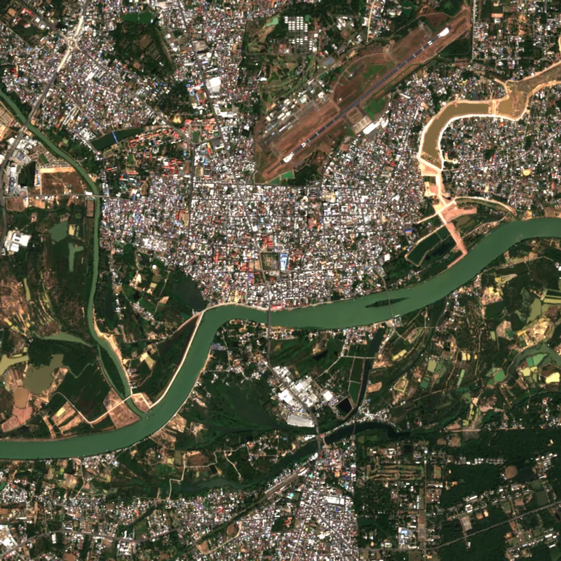 Latest Sentinel-2 image of Ubon Ratchathani, 18 Dec 2024
