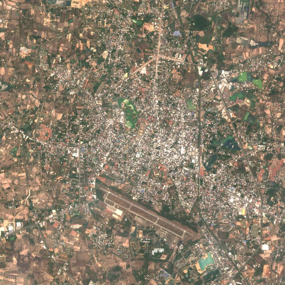 ภาพสีจริง Sentinel-2 ของอุดรธานี Apr 22, 2019