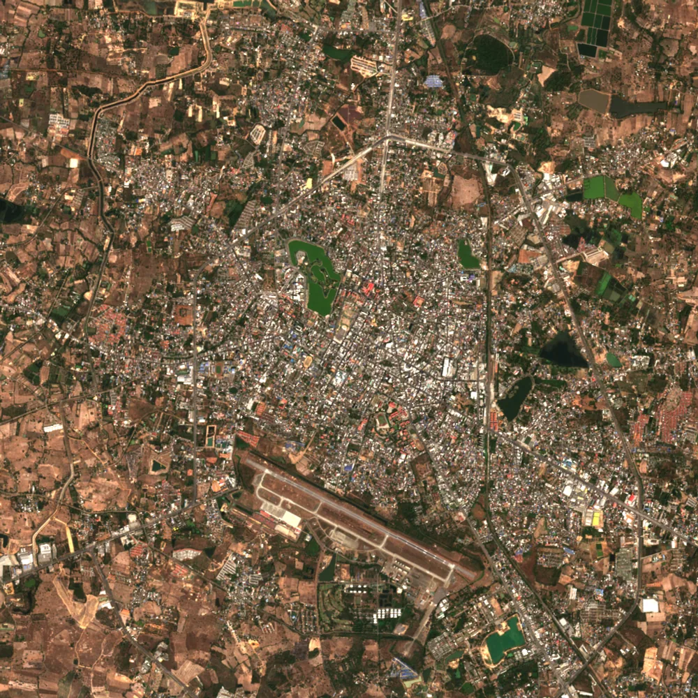 ภาพสีจริง Sentinel-2 ของอุดรธานี Feb 11, 2020