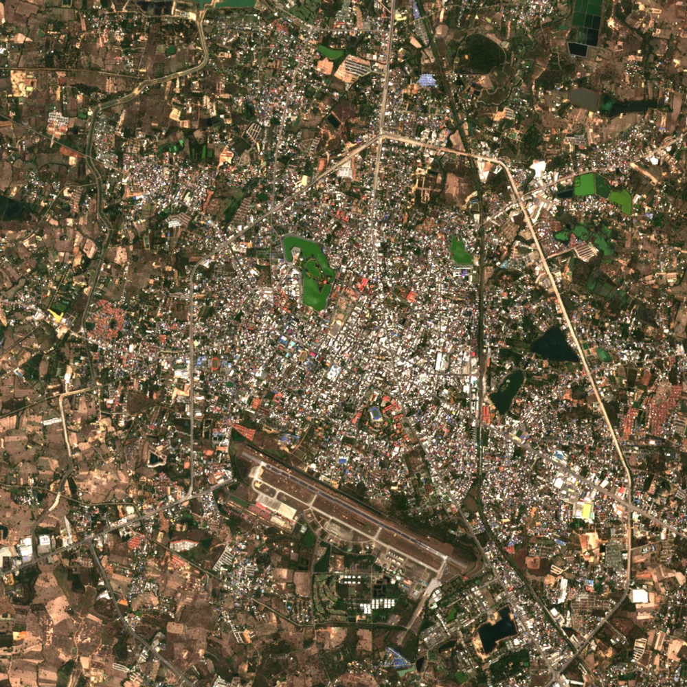 ภาพสีจริง Sentinel-2 ของอุดรธานี Mar 2, 2022
