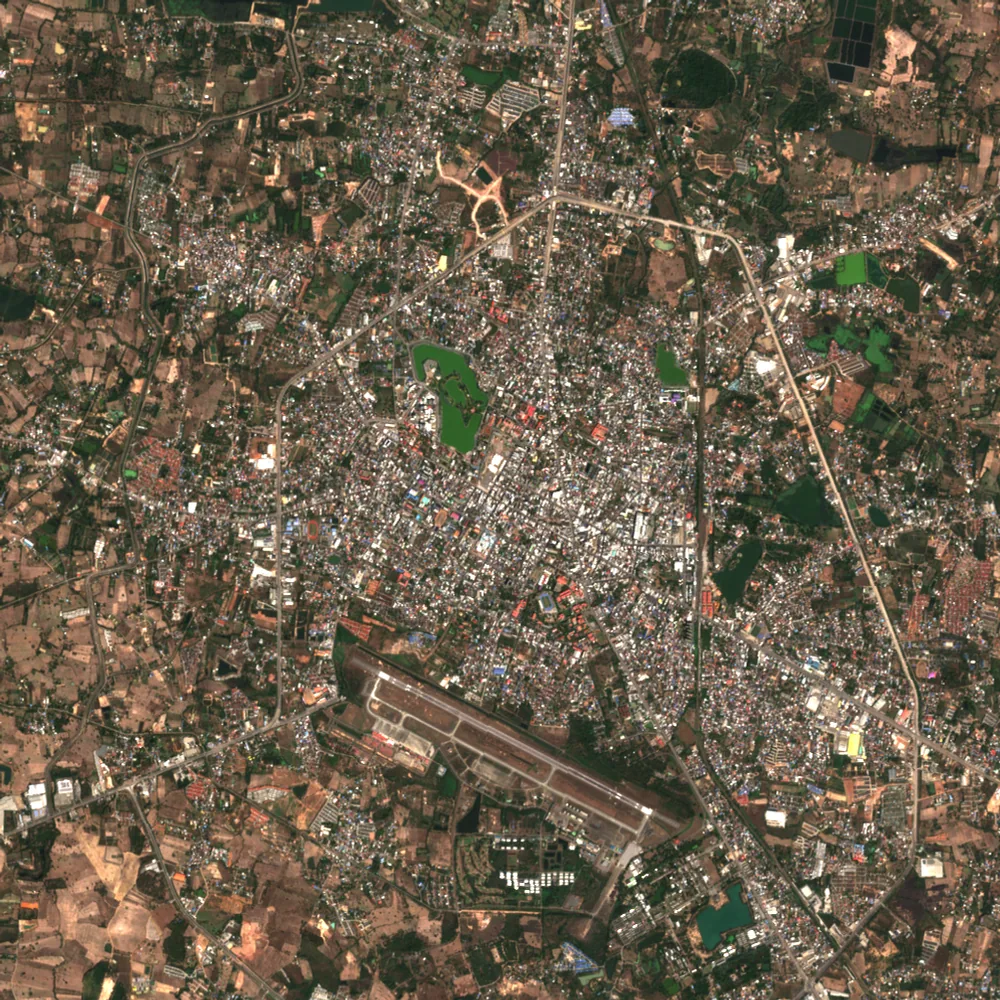 ภาพสีจริง Sentinel-2 ของอุดรธานี Feb 5, 2024
