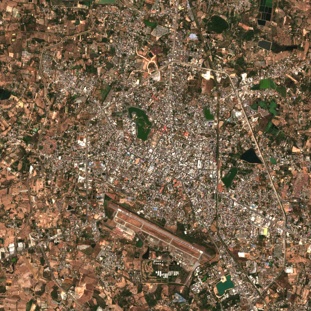 ภาพสีจริง Sentinel-2 ของอุดรธานี Feb 9, 2025