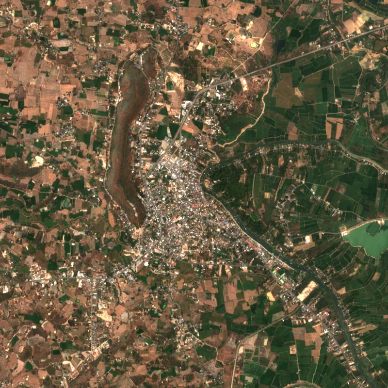 ภาพสีจริง Sentinel-2 ของอุทัยธานี Feb 23, 2021