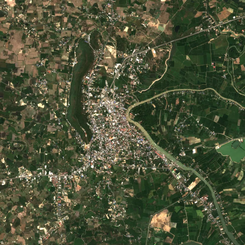 ภาพสีจริง Sentinel-2 ของอุทัยธานี Feb 23, 2022