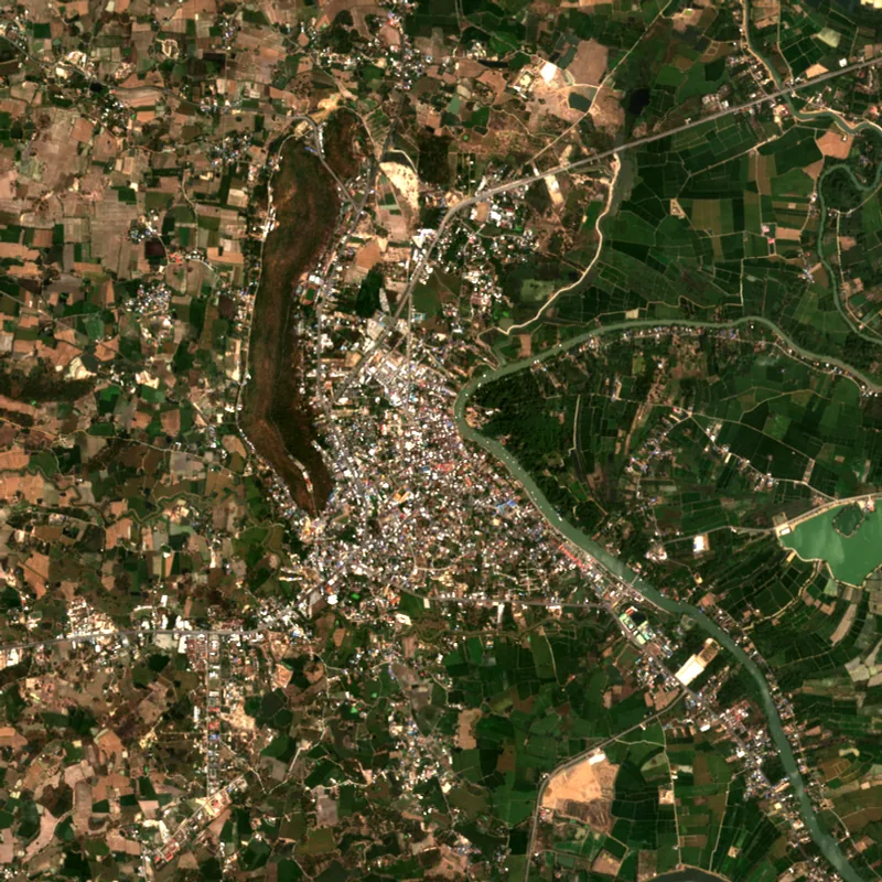 ภาพสีจริง Sentinel-2 ของอุทัยธานี Feb 28, 2023