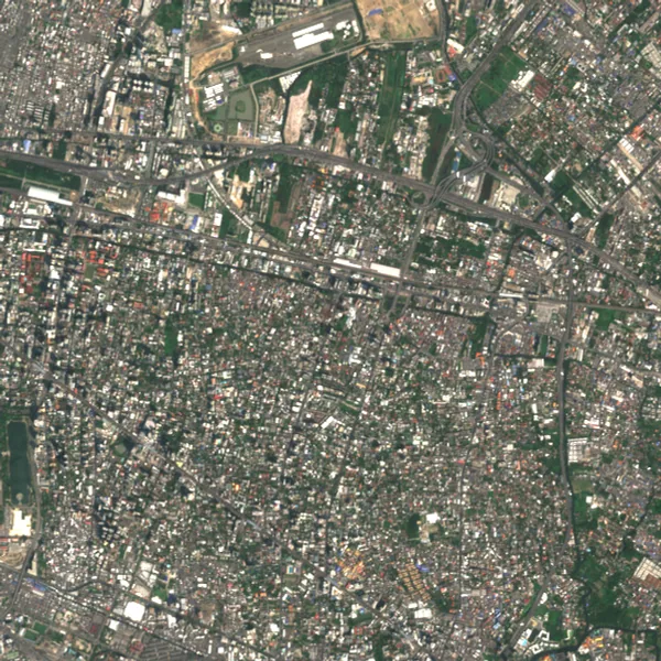 ภาพสีจริง Sentinel-2 ของวัฒนา กรุงเทพมหานคร Feb 6, 2018