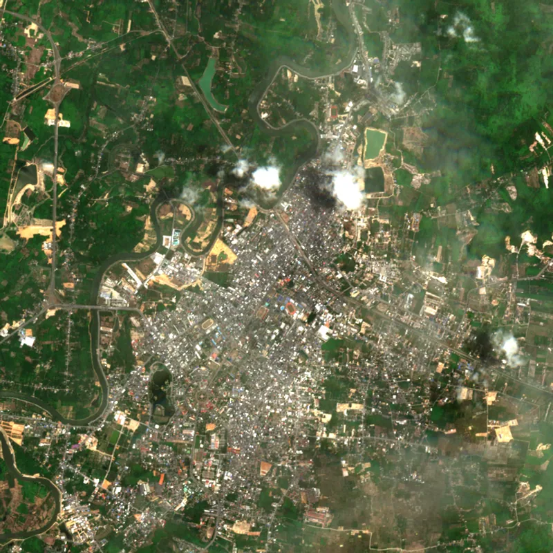 ภาพสีจริง Sentinel-2 ของยะลา Apr 4, 2019