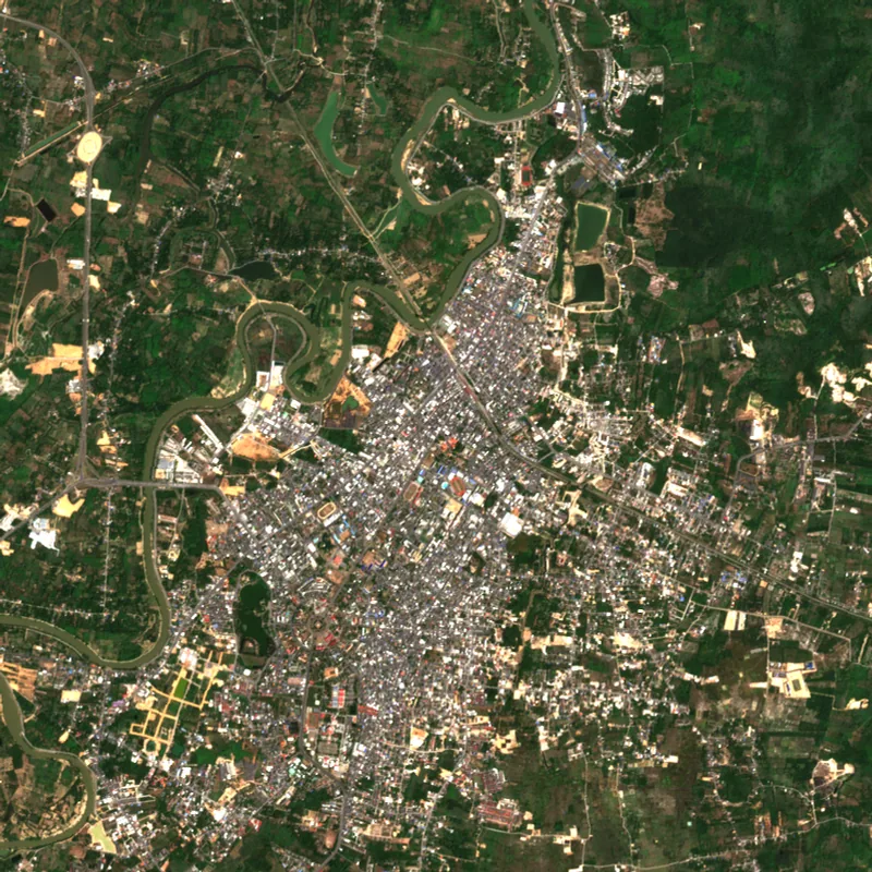 ภาพสีจริง Sentinel-2 ของยะลา Feb 27, 2021