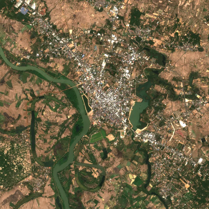 ภาพสีจริง Sentinel-2 ของยโสธร Feb 13, 2017