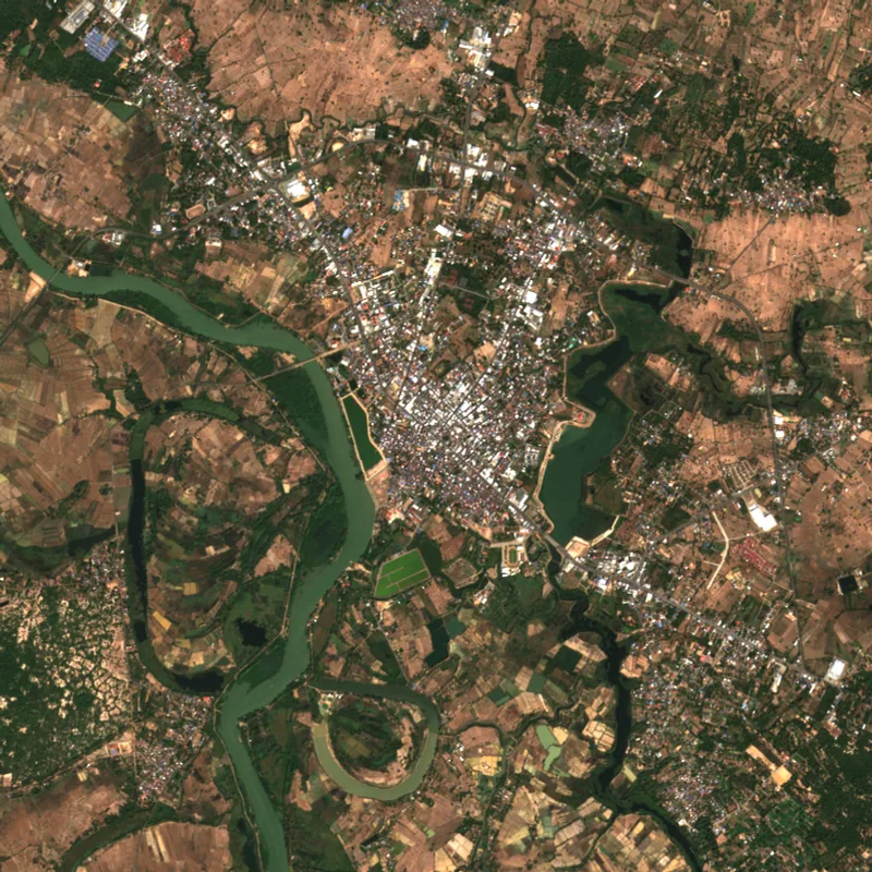 ภาพสีจริง Sentinel-2 ของยโสธร Jan 9, 2018