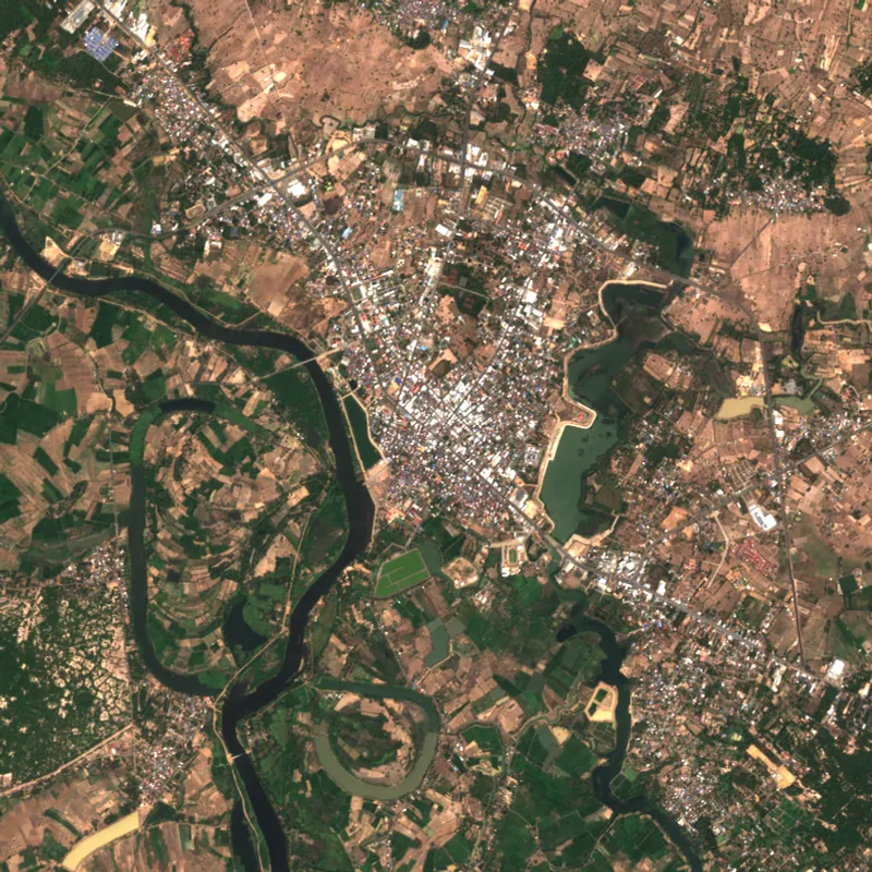 ภาพสีจริง Sentinel-2 ของยโสธร Feb 23, 2020