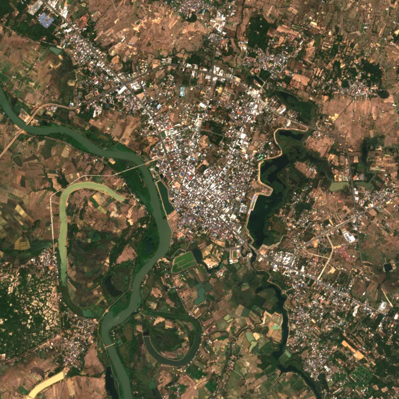 ภาพสีจริง Sentinel-2 ของยโสธร Feb 7, 2022